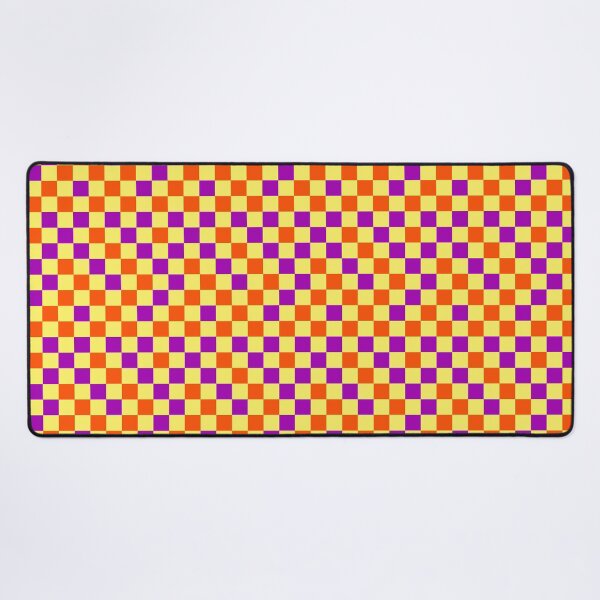 Item preview, Orange And Purple On Yellow Checkered Pattern designed and sold by PatternTitan.