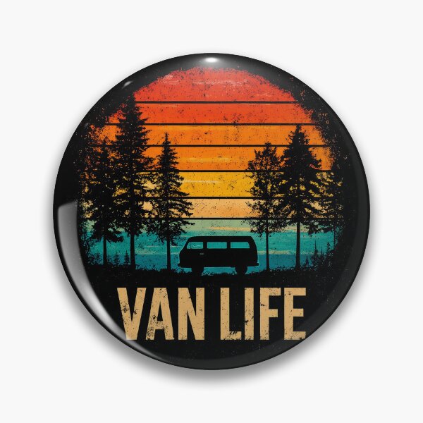 Item preview, Vintage Camper Van Camping Retro Sunset Pine Forest designed and sold by D-Oles-Mercher.