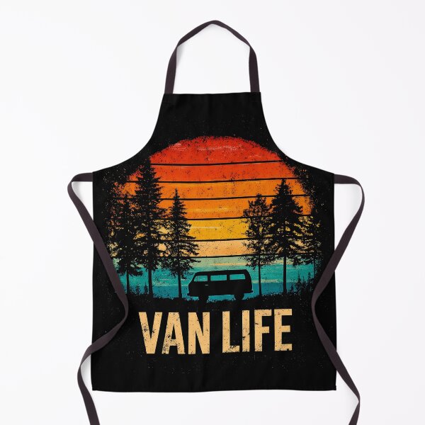 Item preview, Vintage Camper Van Camping Retro Sunset Pine Forest designed and sold by D-Oles-Mercher.