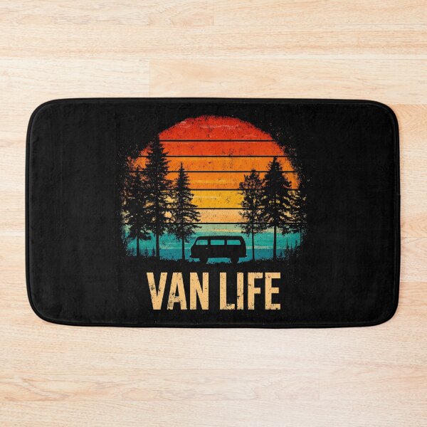 Item preview, Vintage Camper Van Camping Retro Sunset Pine Forest designed and sold by D-Oles-Mercher.