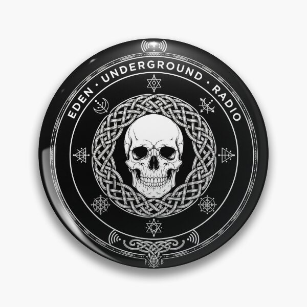 Item preview, Eden Underground Radio Celtic Skull Logo designed and sold by AscendedLight — Dark Fantasy & Gothic Art.