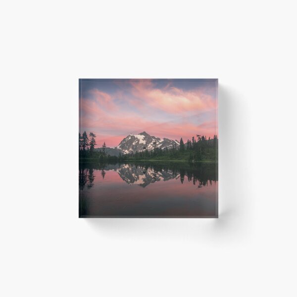 Item preview, Picture Lake sunset with reflection in water in Washington State, USA. designed and sold by J. S. Wolf Photography.