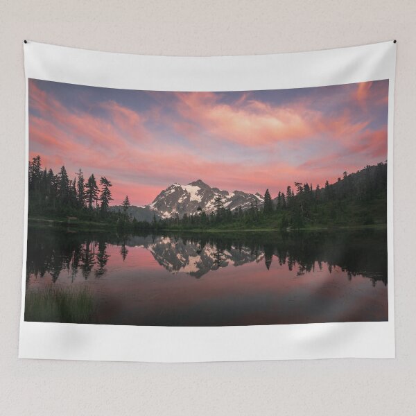 Item preview, Picture Lake sunset with reflection in water in Washington State, USA. designed and sold by J. S. Wolf Photography.