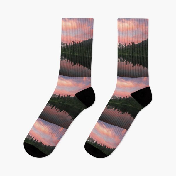 Item preview, Picture Lake sunset with reflection in water in Washington State, USA. designed and sold by J. S. Wolf Photography.