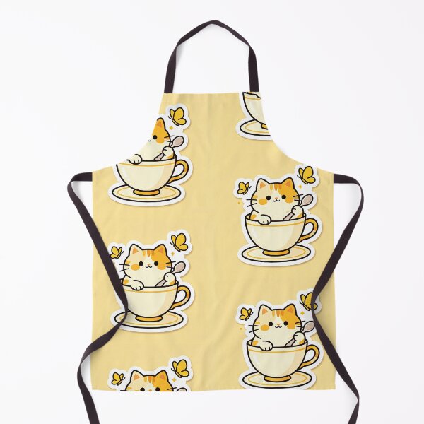 Item preview, Orange cat in a cup of morning tea designed and sold by pin-upgirls9.