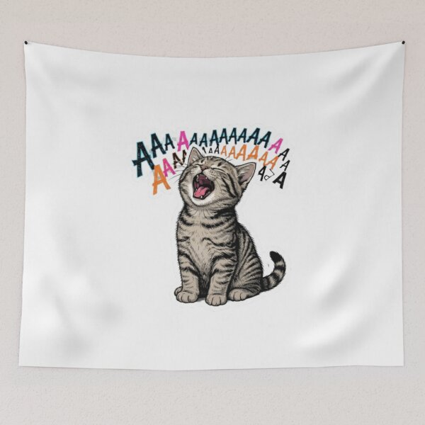 Item preview, Funny Screaming Meme Cat designed and sold by PrintforDesign.