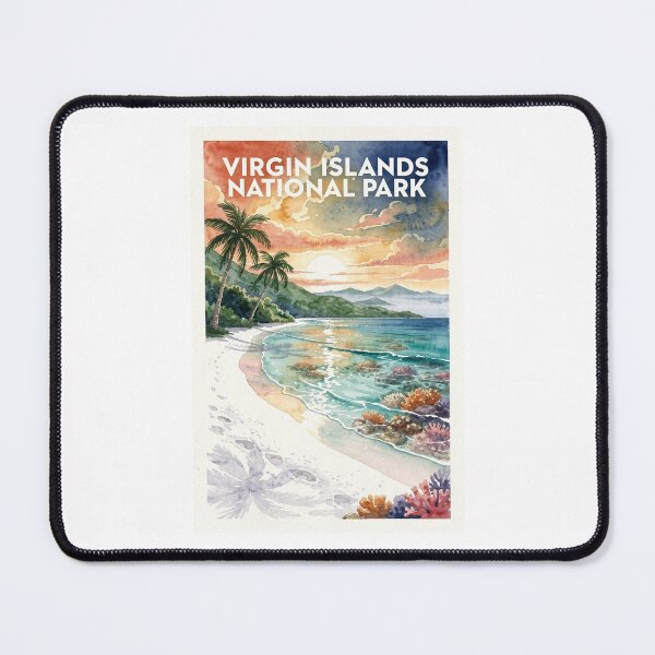 Item preview, Virgin Islands National Park U.S. Virgin Islands Vintage Watercolor Travel designed and sold by Teelogic.