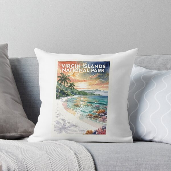Item preview, Virgin Islands National Park U.S. Virgin Islands Vintage Watercolor Travel designed and sold by Teelogic.