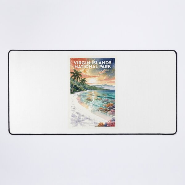 Item preview, Virgin Islands National Park U.S. Virgin Islands Vintage Watercolor Travel designed and sold by Teelogic.