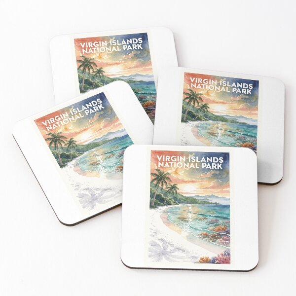 Item preview, Virgin Islands National Park U.S. Virgin Islands Vintage Watercolor Travel designed and sold by Teelogic.