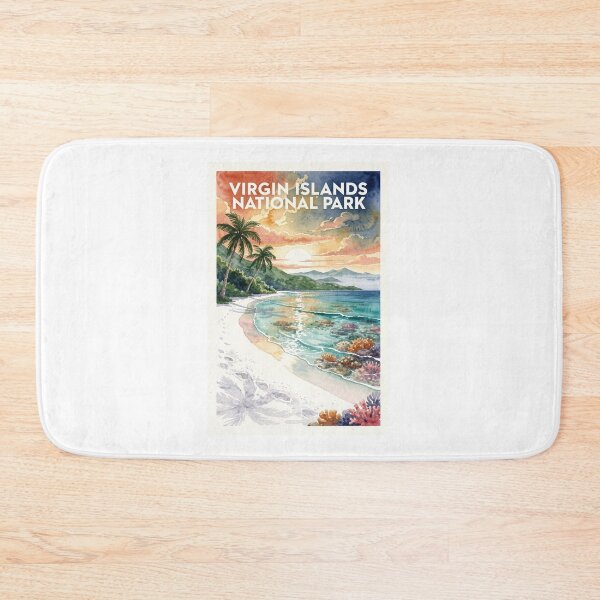 Item preview, Virgin Islands National Park U.S. Virgin Islands Vintage Watercolor Travel designed and sold by Teelogic.
