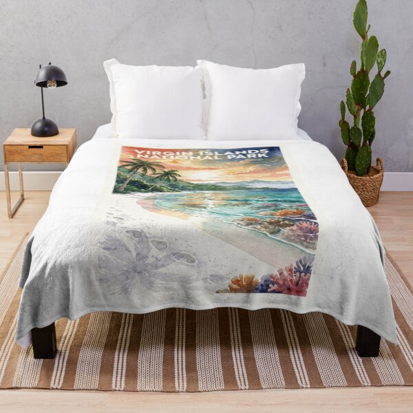 Item preview, Virgin Islands National Park U.S. Virgin Islands Vintage Watercolor Travel designed and sold by Teelogic.
