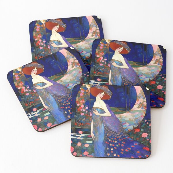 Item preview, Abstract Peacock Garden Lady designed and sold by TheDarkWardrobe.