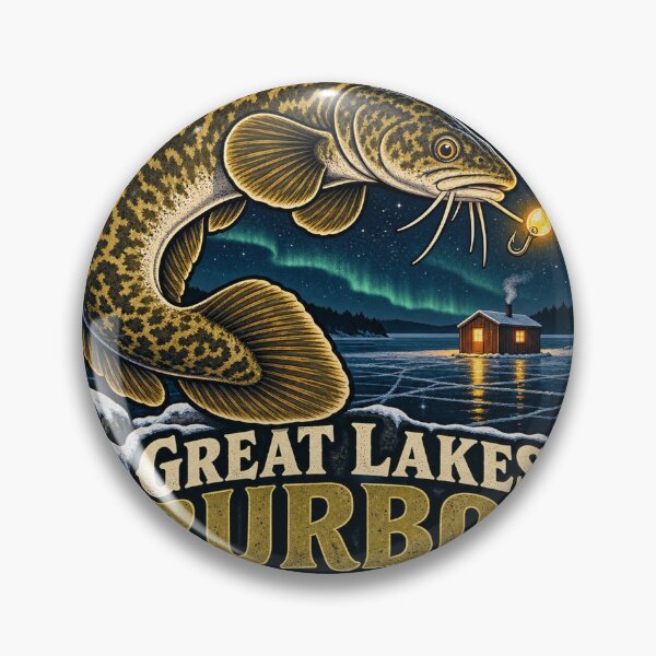 Item preview, Great Lakes Burbot Night Fishing Sticker designed and sold by WaynesCave.