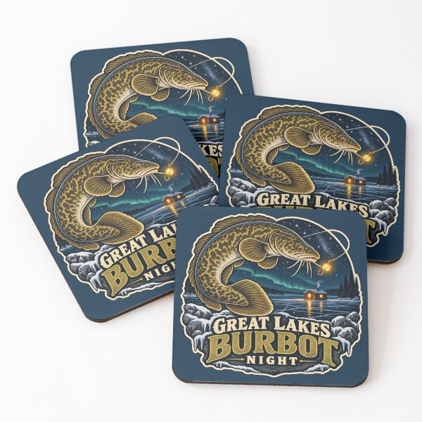 Item preview, Great Lakes Burbot Night Fishing Sticker designed and sold by WaynesCave.