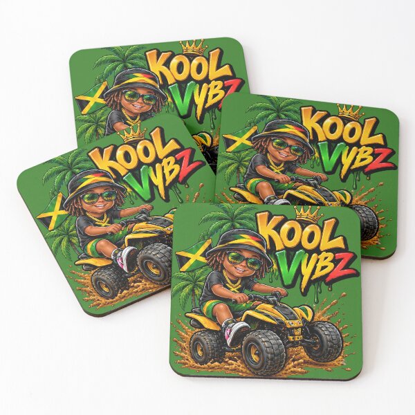 Item preview, Kool Vybz Jamaica Quad Biking Kid Reggae Vibe Art designed and sold by digitalbob60.