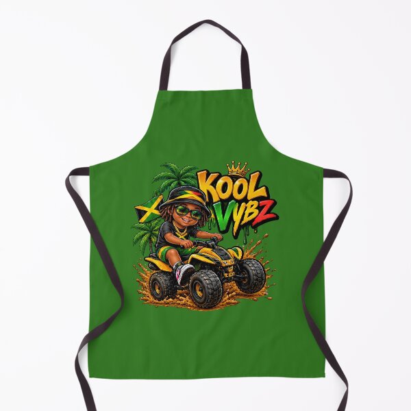 Item preview, Kool Vybz Jamaica Quad Biking Kid Reggae Vibe Art designed and sold by digitalbob60.