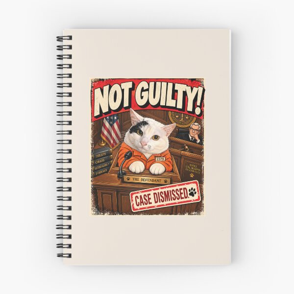 Item preview, Not Guilty Cat – Funny Courtroom Cat designed and sold by ByJeffro.