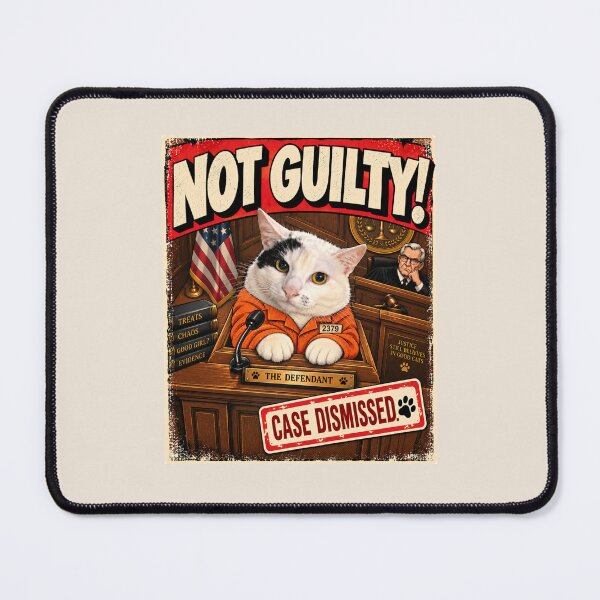 Item preview, Not Guilty Cat – Funny Courtroom Cat designed and sold by ByJeffro.