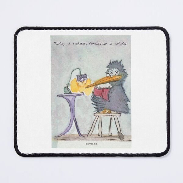 Item preview, Today A Reader Tomorrow A Leader Raven Watercolor Quote designed and sold by lumekind.