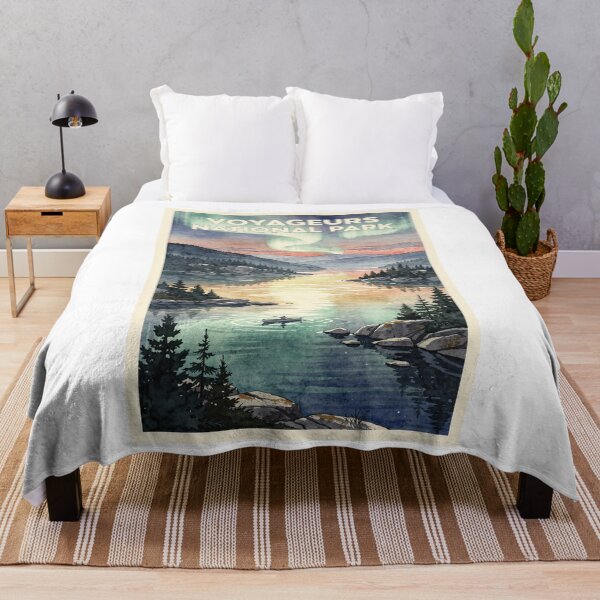 Item preview, Voyageurs National Park Minnesota Vintage Watercolor Travel designed and sold by Teelogic.