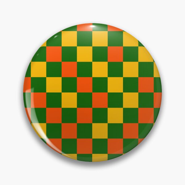 Item preview, Orange And Yellow On Green Checkered Pattern   designed and sold by PatternTitan.