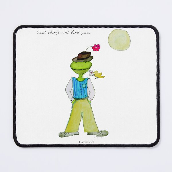 Item preview, Good Things Will Find You Frog Watercolor Quote designed and sold by lumekind.