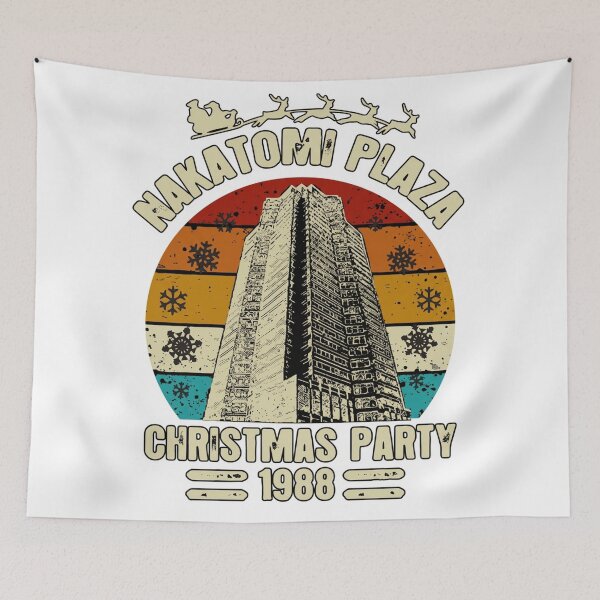 Item preview, Die Hard Christmas Party Xmas Hans Gruber Design Nakatomi Plaza 1988 Jumper Tee Shirt Mug Dress Pillow Throw Santa Movie Snow Funny Deck The Hans designed and sold by Cool Robot Bro..