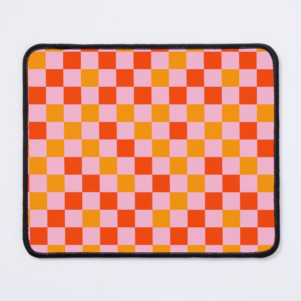 Item preview, Orange And Yellow On Pink Checkered Pattern designed and sold by PatternTitan.