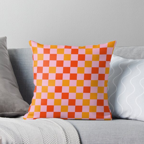 Item preview, Orange And Yellow On Pink Checkered Pattern   designed and sold by PatternTitan.