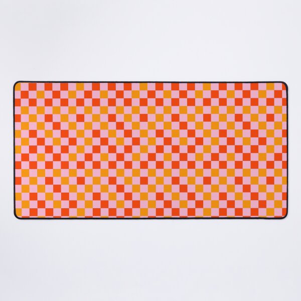 Item preview, Orange And Yellow On Pink Checkered Pattern designed and sold by PatternTitan.