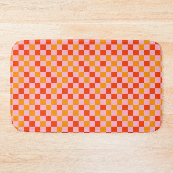Item preview, Orange And Yellow On Pink Checkered Pattern   designed and sold by PatternTitan.