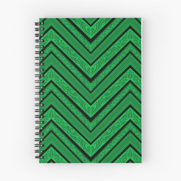 Item preview, Emerald Green Damask Chevron | Elegant Vintage Zigzag Pattern designed and sold by Rukhscreations.