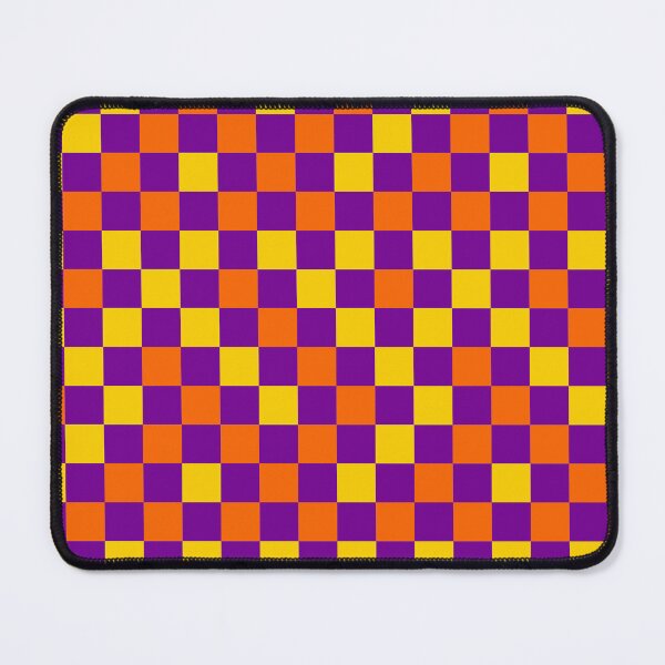 Item preview, Orange And Yellow On Purple Checkered Pattern designed and sold by PatternTitan.