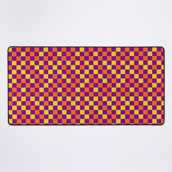 Item preview, Orange And Yellow On Purple Checkered Pattern designed and sold by PatternTitan.