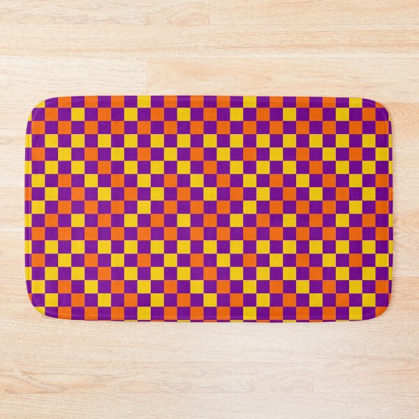 Item preview, Orange And Yellow On Purple Checkered Pattern   designed and sold by PatternTitan.