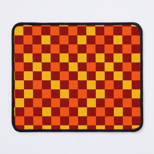 Item preview, Orange And Yellow On Red Checkered Pattern designed and sold by PatternTitan.