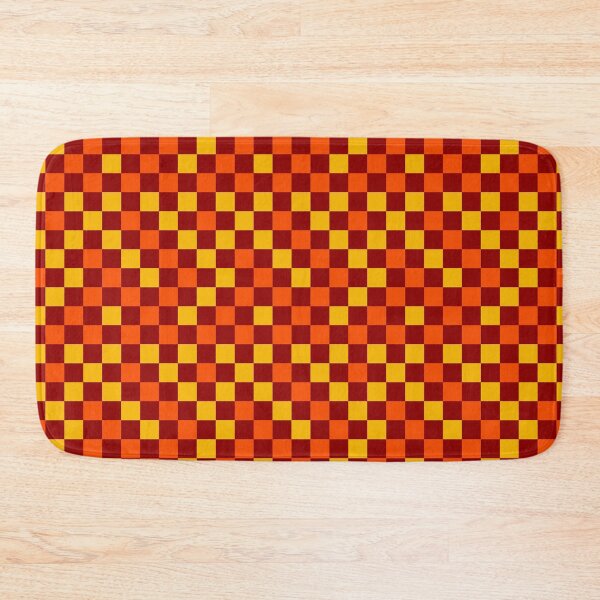 Item preview, Orange And Yellow On Red Checkered Pattern   designed and sold by PatternTitan.