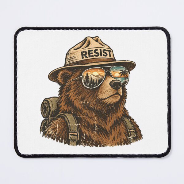Item preview, Resist Bear Park Ranger Outdoors Explorer Environmentalist Activist designed and sold by HumansStuck12.