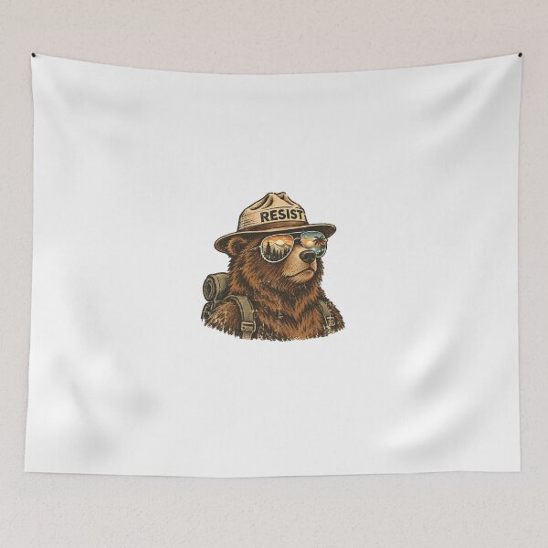 Item preview, Resist Bear Park Ranger Outdoors Explorer Environmentalist Activist designed and sold by HumansStuck12.