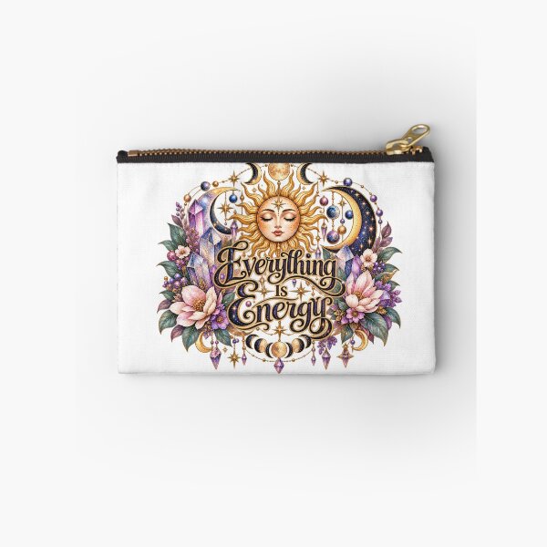 Item preview, Everything Is Energy – Mystical Sun with Crystals and Flowers designed and sold by sweta_r.art.