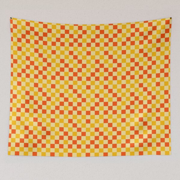 Item preview, Orange And Yellow On Yellow Checkered Pattern   designed and sold by PatternTitan.