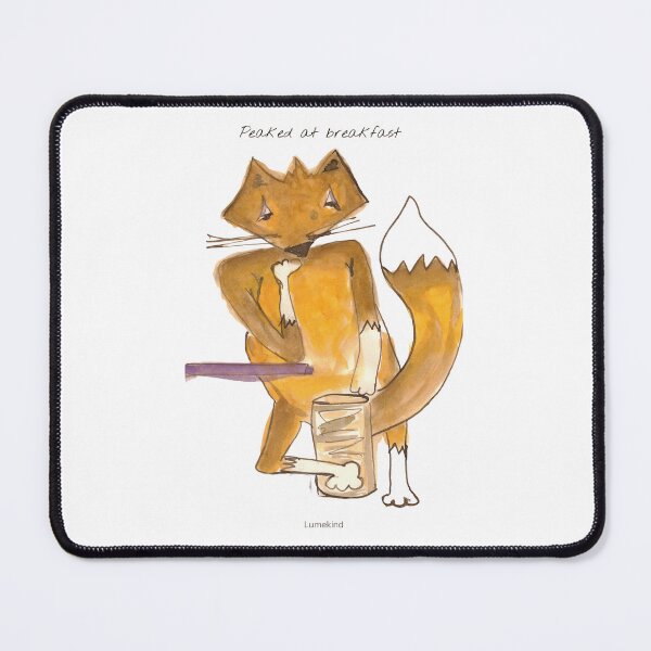 Item preview, Peaked At Breakfast Funny Fox Watercolor Quote designed and sold by lumekind.