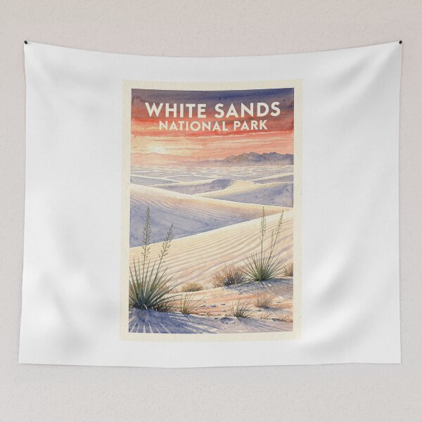 Item preview, White Sands National Park New Mexico Vintage Watercolor Travel designed and sold by Teelogic.