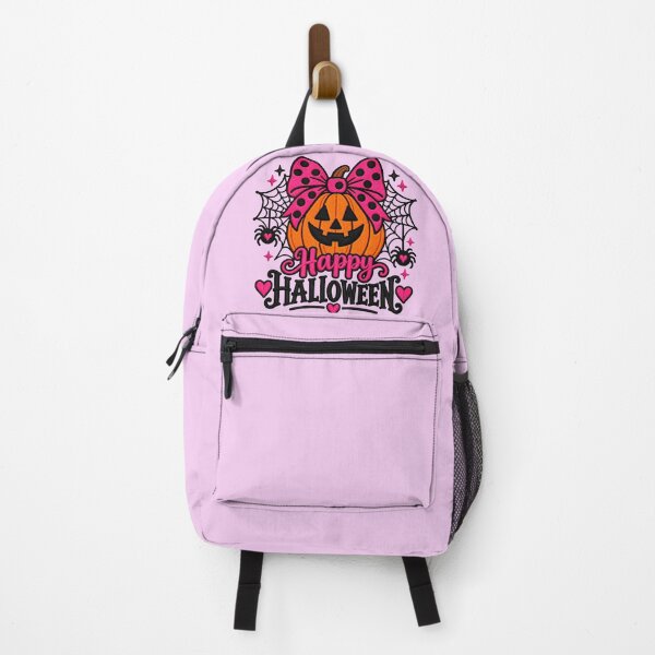 Item preview, Happy Halloween - pumpkin with polka dot bow, spiders, webs & hearts  designed and sold by Her2Harmony.