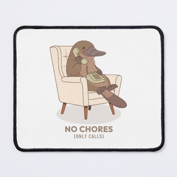 Item preview, Platypus Talking on Vintage Phone Art designed and sold by COZY VINTAGE animal.