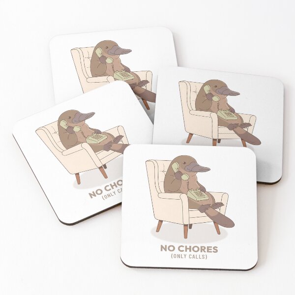 Item preview, Platypus Talking on Vintage Phone Art designed and sold by COZY VINTAGE animal.