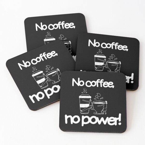 Item preview, Powered By Coffee Funny Workplace Humor Caffeine Addict Dark Mode designed and sold by LensDyn™.