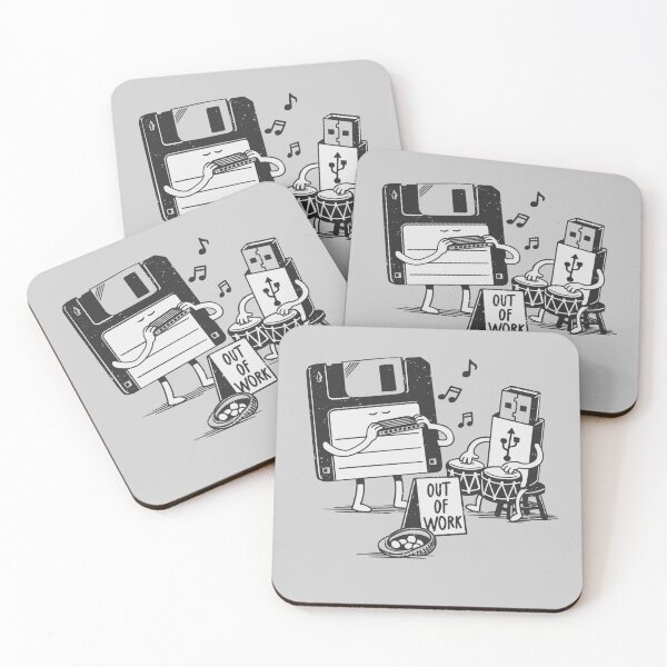 Item preview, Retro Technology Funny Floppy Disk "Out Of Work" designed and sold by Nerd Shizzle.