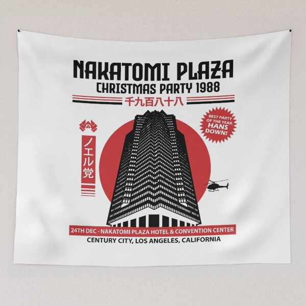 Item preview, Die Hard Christmas Party Xmas Hans Gruber Design Nakatomi Plaza 1988 Jumper Tee Shirt Mug Dress Pillow Throw Santa Movie Snow Funny Deck The Hans designed and sold by Cool Robot Bro..